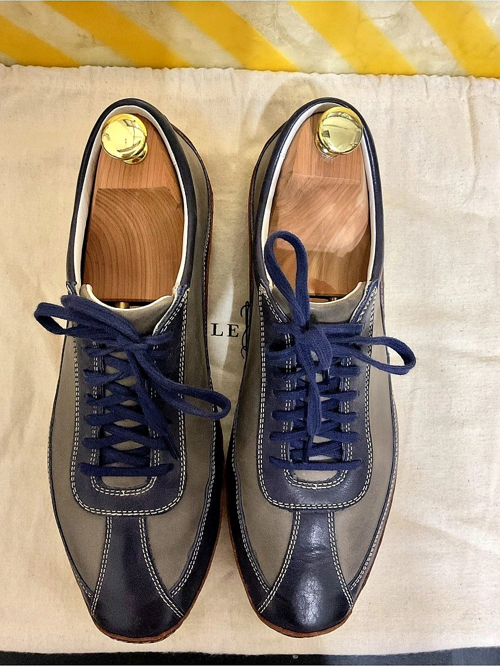 Cole Haan men’s shoes Two-Tone Lace-Up Sneakers